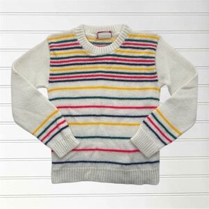 VINTAGE 80s 90s EUC Primary Color Stripped Acrylic Crewneck Sweater